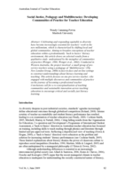 Social justice, pedagogy and multiliteracies: developing communities of practice for teacher education