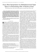 Fuzzy rule interpolation for multidimensional input spaces in determining d50c of hydrocyclones