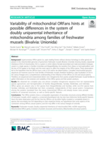Variability of mitochondrial ORFans hints at possible differences in the system of doubly uniparental inheritance of mitochondria among families of freshwater mussels (Bivalvia: Unionida)