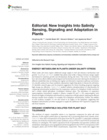 Editorial: New insights into salinity sensing, signaling and adaptation in plants