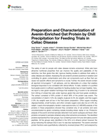 Preparation and characterization of Avenin-Enriched oat protein by chill precipitation for feeding trials in celiac disease