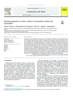 Burning properties of redox crystals of ammonium nitrate and saccharides