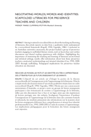 Negotiating worlds, words and identities: Scaffolded literacies for pre-service teachers and children
