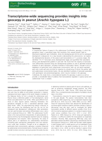 Transcriptome-wide sequencing provides insights into geocarpy in peanut (Arachis hypogaeaL.)