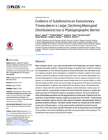 Evidence of subdivisions on evolutionary timescales in a large, declining marsupial distributed across a phylogeographic barrier