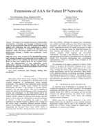 Extensions of AAA for future IP networks