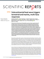 Subcontinental heat wave triggers terrestrial and marine, multi-taxa responses