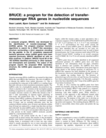 BRUCE: a program for the detection of transfer-messenger RNA genes in nucleotide sequences