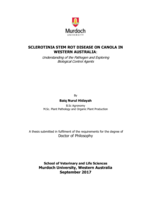 Sclerotinia stem rot disease on canola in Western Australia: Understanding of the pathogen and exploring biological control agents
