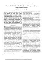 Client-side mobile user profile for content management using data mining techniques