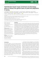 Hybridisation-based target enrichment of phenology genes to dissect the genetic basis of yield and adaptation in barley