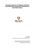 Conceptual expansion and integration of Murdoch University eastern precinct green infrastructure to South Street campus