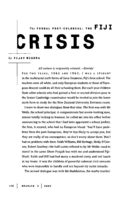 The feudal post-colonial: The Fiji Crisis