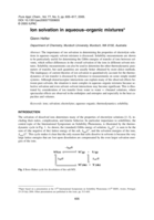 Ion solvation in aqueous-organic mixtures
