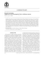 Research mentoring: Suggestions and encouragement from a reflection exercise