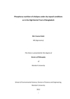 Phosphorus nutrition of chickpea under dry topsoil conditions as in the High Barind Tract of Bangladesh