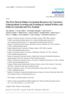 The first shared online curriculum resources for veterinary undergraduate learning and teaching in animal welfare and ethics in Australia and New Zealand
