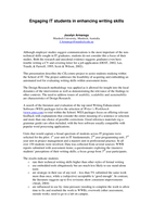 Engaging IT students in enhancing writing skills