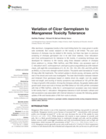 Variation of cicer germplasm to manganese toxicity tolerance