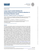 Large expert-curated database for benchmarking document similarity detection in biomedical literature search