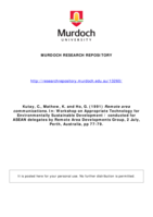 Remote area communications