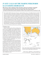 In situ calls of the marine perciform Glaucosoma herbraicum