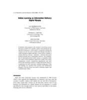 Online learning as information delivery: Digital myopia