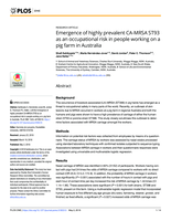 Emergence of highly prevalent CA-MRSA ST93 as an occupational risk in people working on a pig farm in Australia