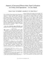 Impacts of increased photovoltaic panel utilisation on utility grid operations - A case study