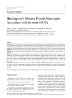 Huntington’s Disease protein huntingtin associates with its own mRNA