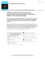 Different molecular characteristics and antimicrobial resistance profiles of Clostridium difficile in the Asia-Pacific region