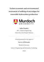 Techno-economic and environmental assessment of milking of microalgae for renewable hydrocarbon production