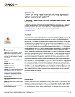 Short- or long-rest intervals during repeated-sprint training in soccer?