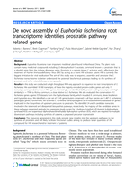 De novo assembly of Euphorbia fischeriana root transcriptome identifies prostratin pathway related genes