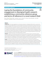 Laying the foundations of community engagement in Aboriginal health research: establishing a community reference group and terms of reference in a novel research field