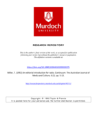 An editorial introduction for radio