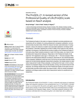 The ProQOL-21: A revised version of the Professional Quality of Life (ProQOL) scale based on Rasch analysis