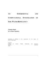 An experimental and computational investigation of soil water repellency