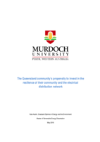 The Queensland community’s propensity to invest in the resilience of their community and the electrical distribution network