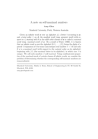 A note on self-maximal numbers