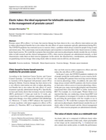 Elastic tubes: the ideal equipment for telehealth exercise medicine in the management of prostate cancer?