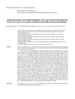 Going underground: Postcranial morphology of the early miocene marsupial mole naraboryctes philcreaseri and the evolution of fossoriality in notoryctemorphians