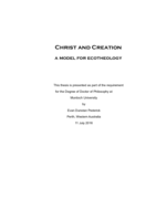 Christ and creation: A model for ecotheology