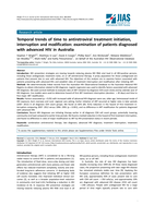 Temporal trends of time to antiretroviral treatment initiation, interruption and modification: Examination of patients diagnosed with advanced HIV in Australia