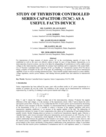 Study of Thyristor Controlled Series Capacitor (TCSC) as a useful FACTS Device