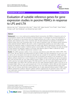 Evaluation of suitable reference genes for gene expression studies in porcine PBMCs in response to LPS and LTA