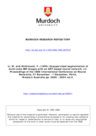 Unsupervised segmentation of multi-echo MR images with an ART-based neural network