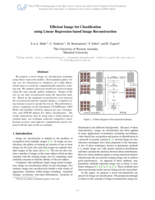 Efficient image set classification using linear regression based image reconstruction