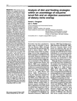 Analysis of diet and feeding strategies within an assemblage of estuarine larval fish and an objective assessment of dietary niche overlap