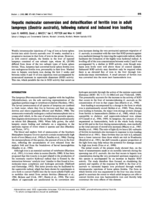 Hepatic molecular conversion and detoxification of ferritin iron in adult lampreys (Geotria australis), following natural and induced iron loading